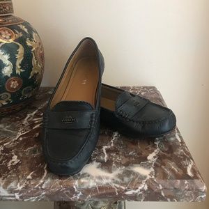 Coach Loafer Flats (Navy Blue)